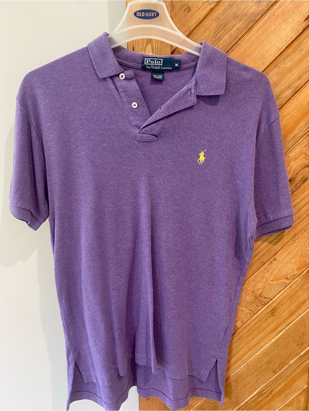 Polo by Ralph Lauren Purple Short-Sleeve Polo with Yellow Logo